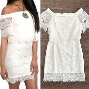NWT Anthropologie May & July Ivory Lace Boho Dress size Small medium or large